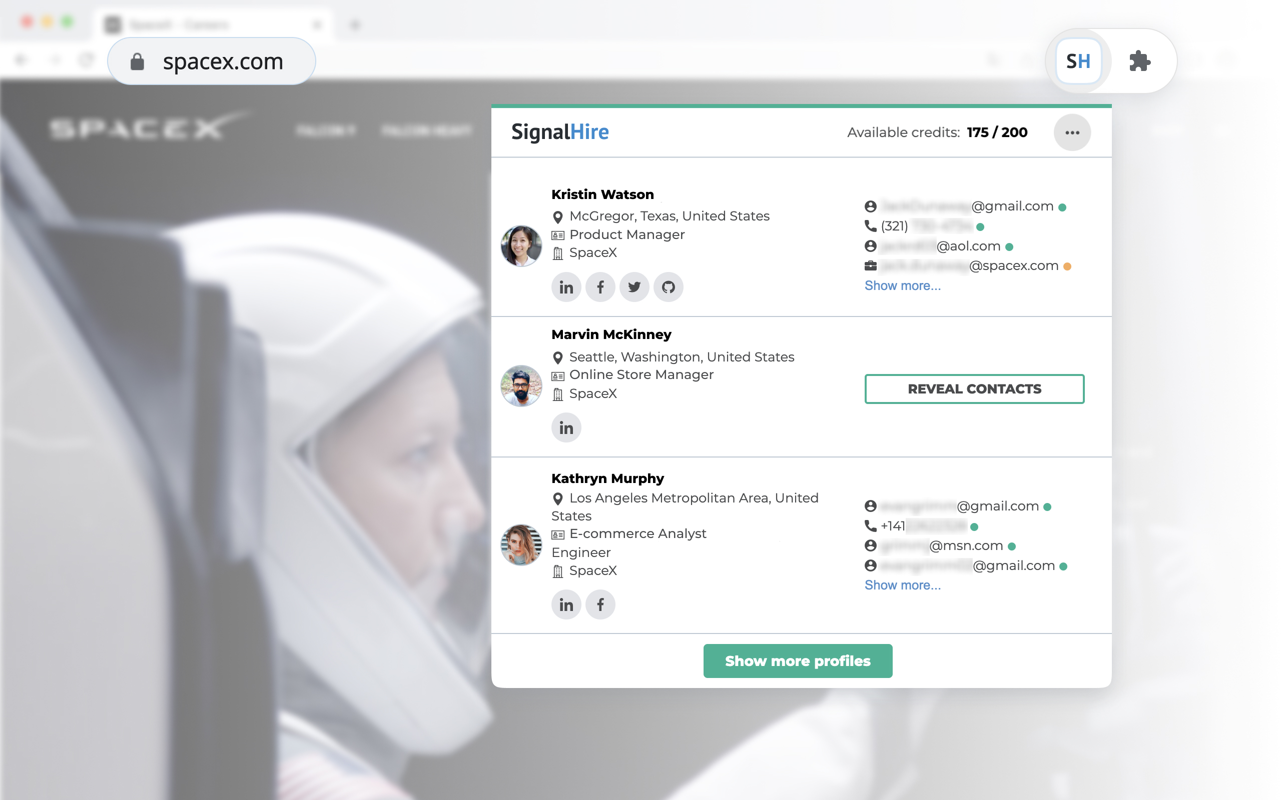 Extensions to Find Contacts Chrome & Firefox SignalHire